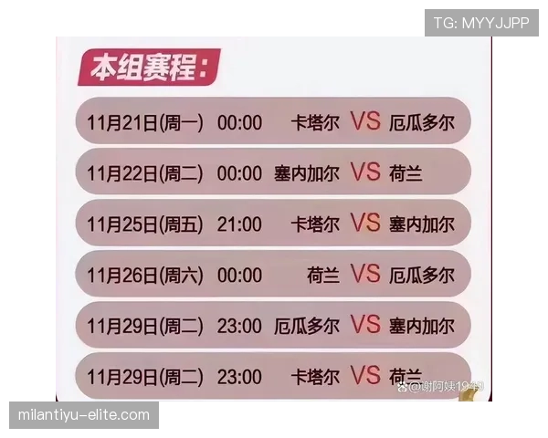 卡塔尔队世界杯B组赛程正式公布 卡塔尔队世界杯B组赛程正式公布